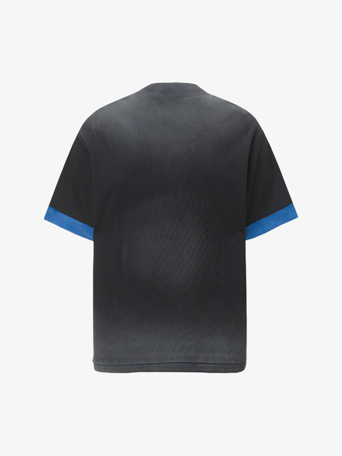 Vintage Distressed Washed Gradient Short-Sleeved T-Shirt