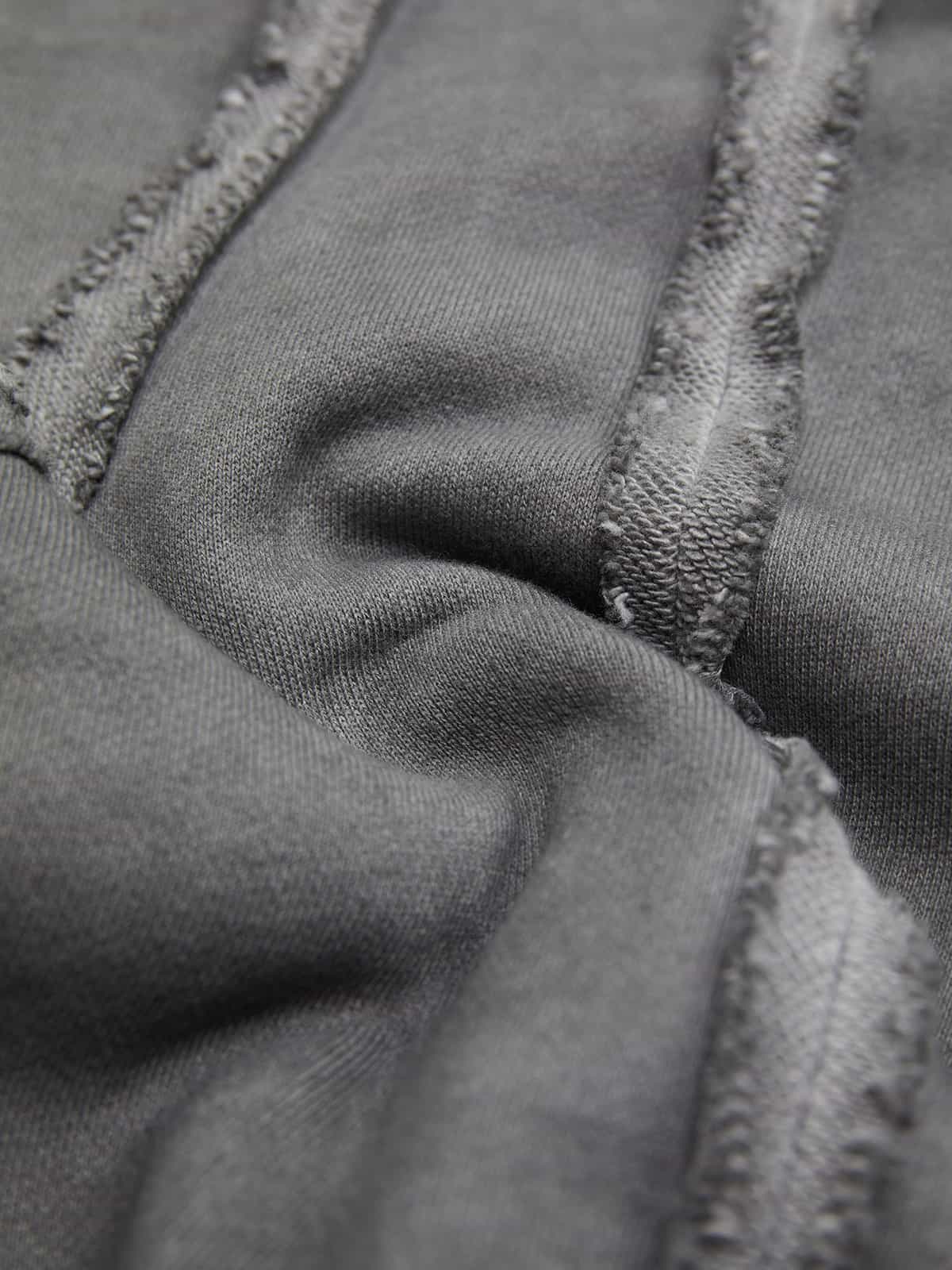 Heavy Washed Distressed Full Zip Hoodie