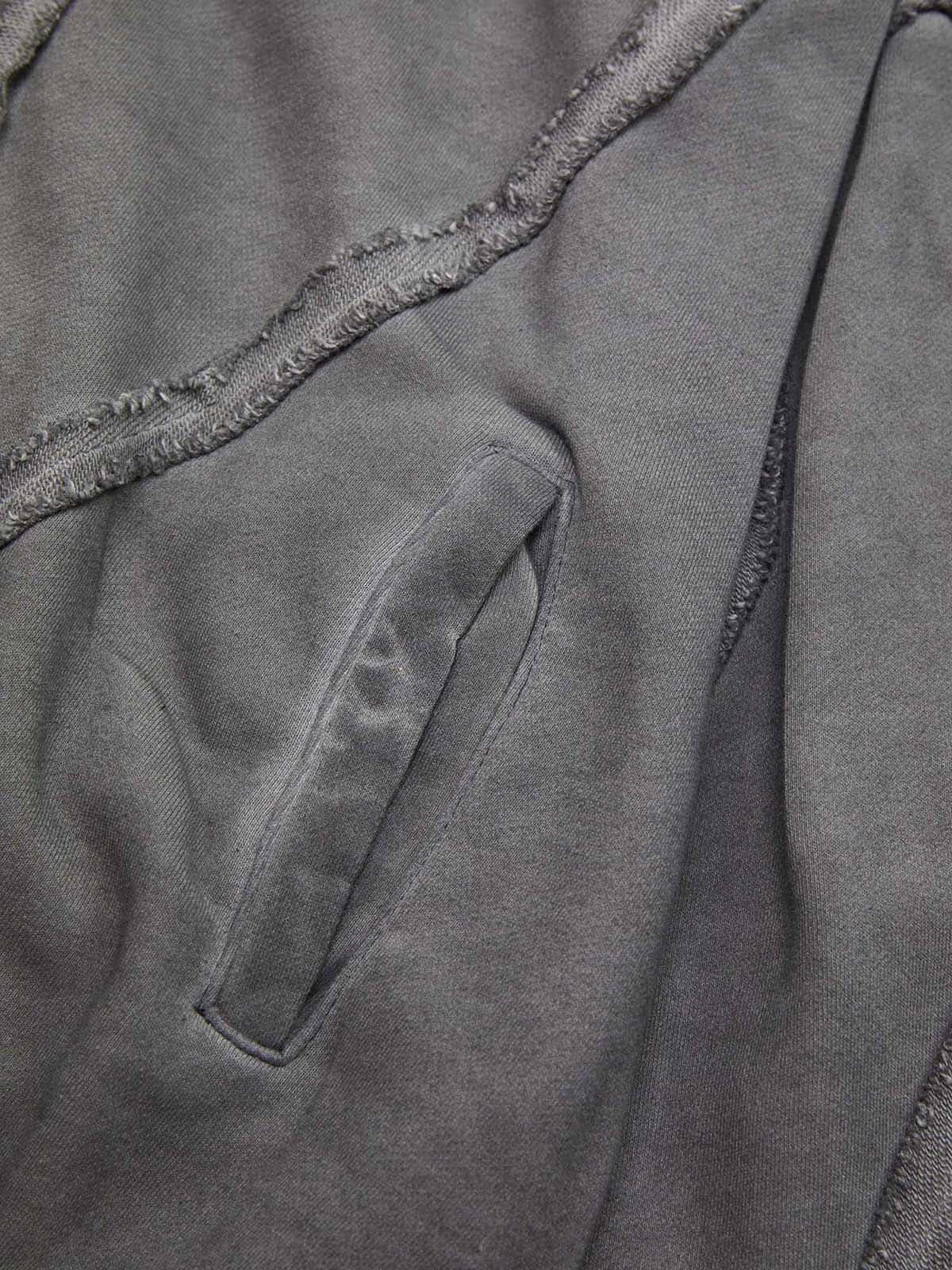 Heavy Washed Distressed Full Zip Hoodie
