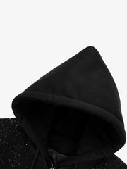 Retro Rhinestone Double Zipper Cotton Jacket
