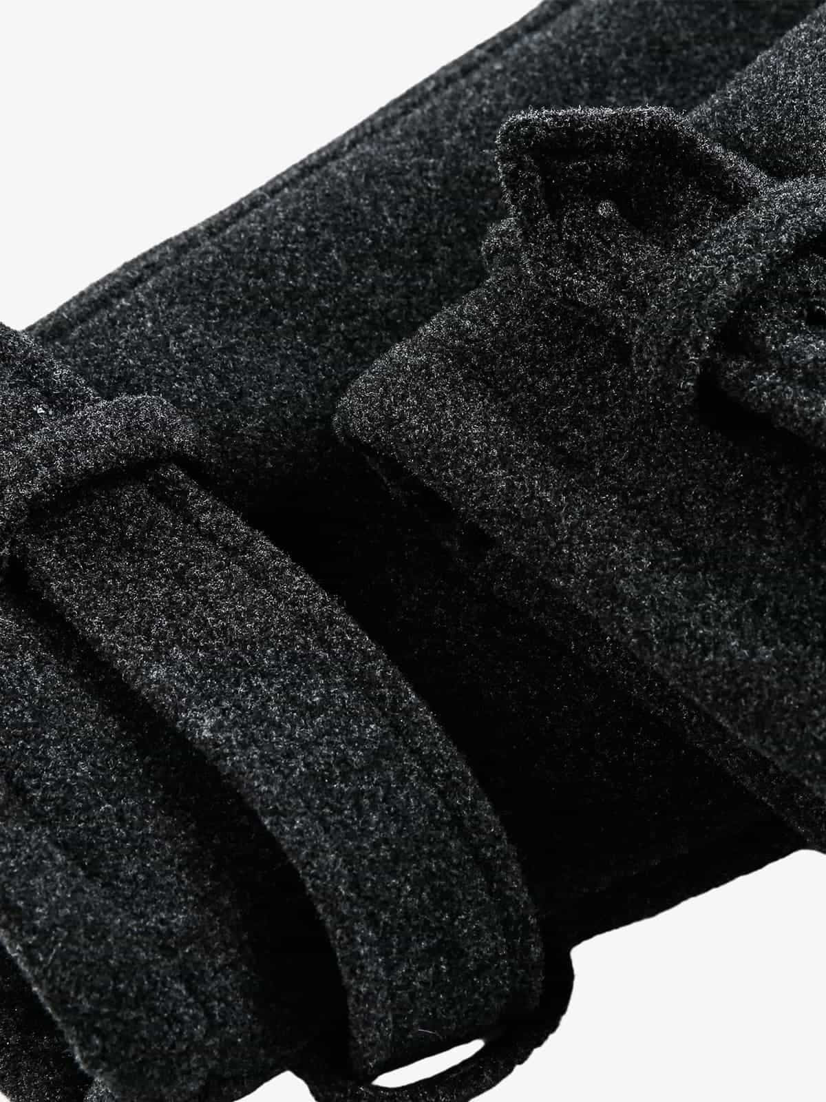 Retro Wool Blend Stand Collar Cotton Jacket