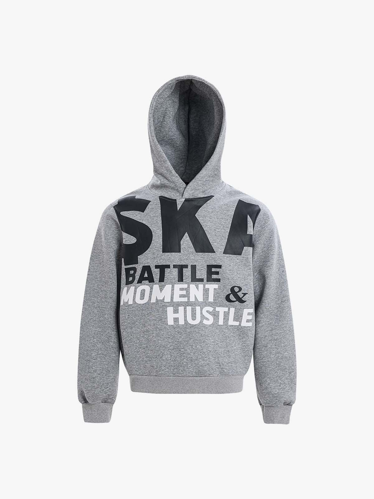 Retro Letter Print Thickened Hoodie