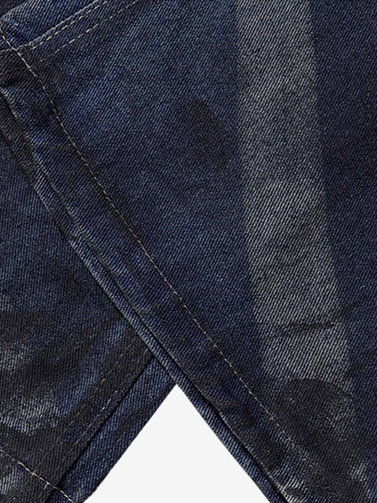 High Street Dirty Dyed Ripped Jeans
