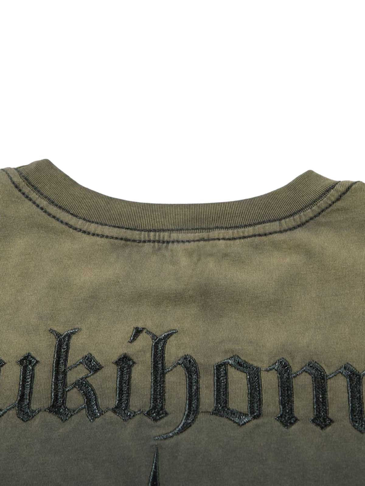 Oversized Cross and Studed T-Shirt