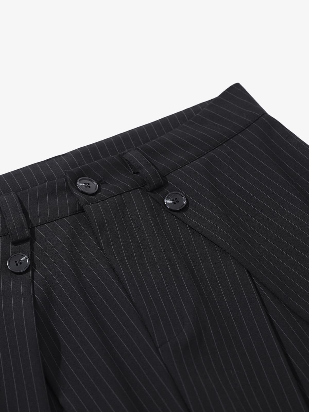 Retro Structured Asymmetric Baggy Pants
