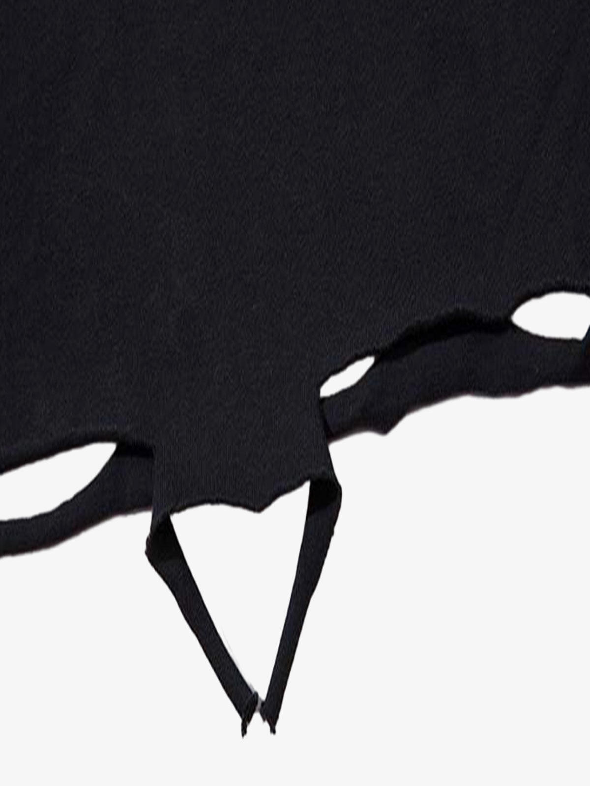 Gradient Hole Contrast Color Long Sleeve T-Shirt