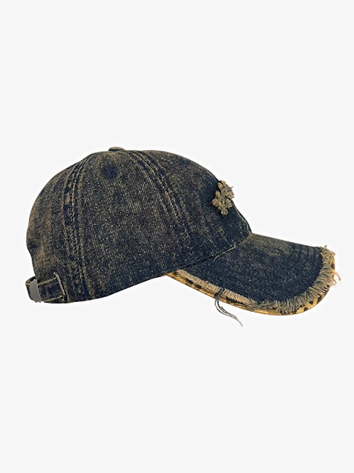 Street Washed Distressed Letter Embroidered Baseball Cap