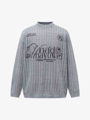 Streetwear Retro Hollow-Out Knit Sweater