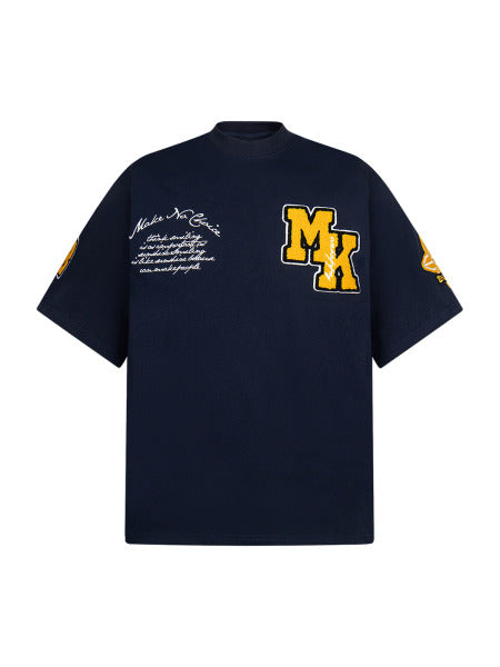 Heavy Embroidery Patch Embroidered T-Shirt