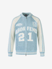 Hollow Knit Sports Zipper Racing Jacket