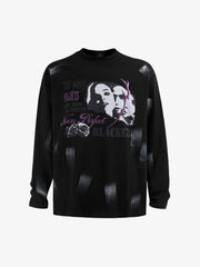 Street Hip-Hop Dark Graffiti Long-Sleeved T-Shirt