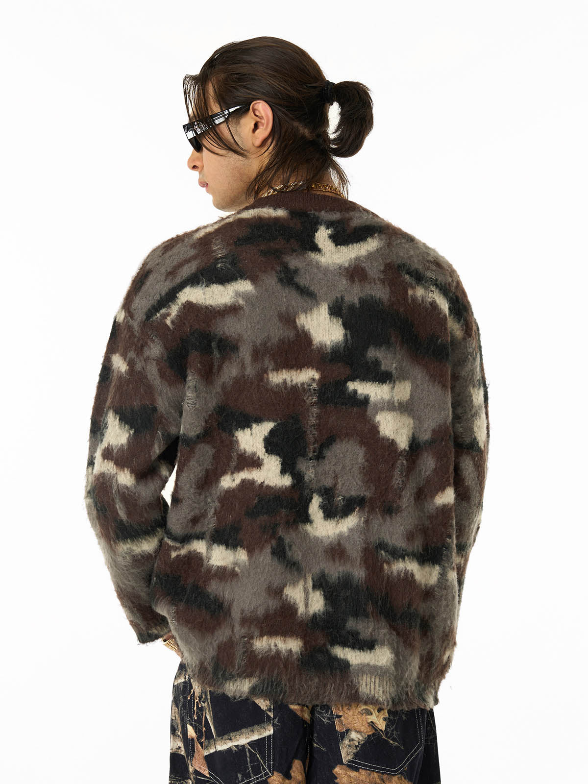 Street Camouflage Crew Neck Sweater