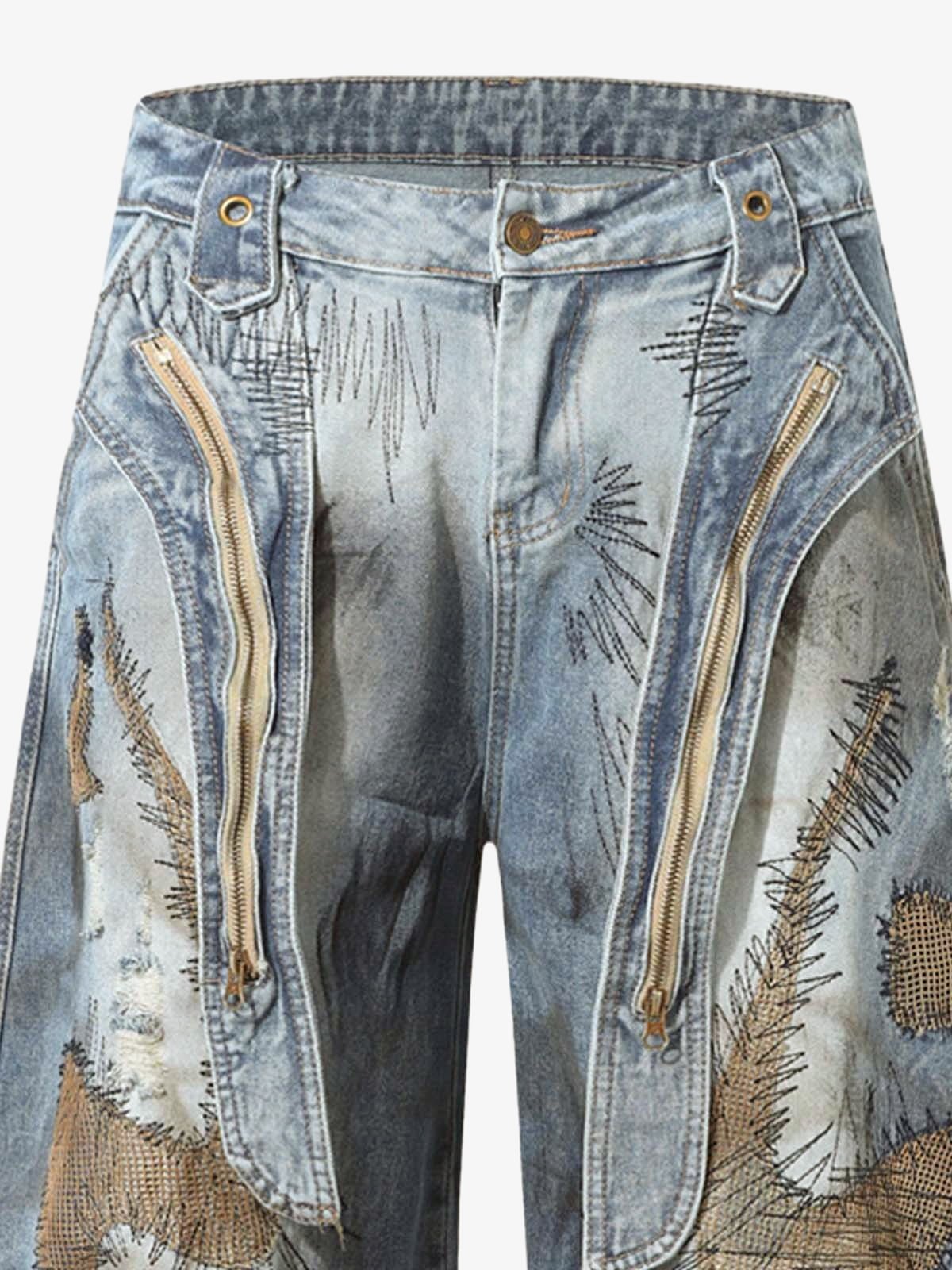 RO Style Washed Barrel Jeans