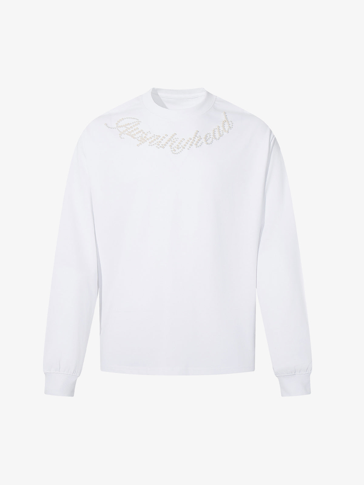 Sparkling Embellished Beaded Long Sleeve T-Shirt