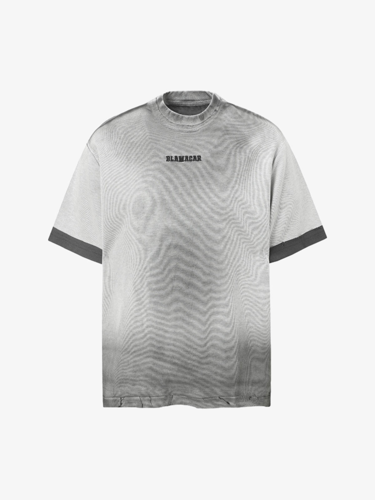 Vintage Distressed Washed Gradient Short-Sleeved T-Shirt