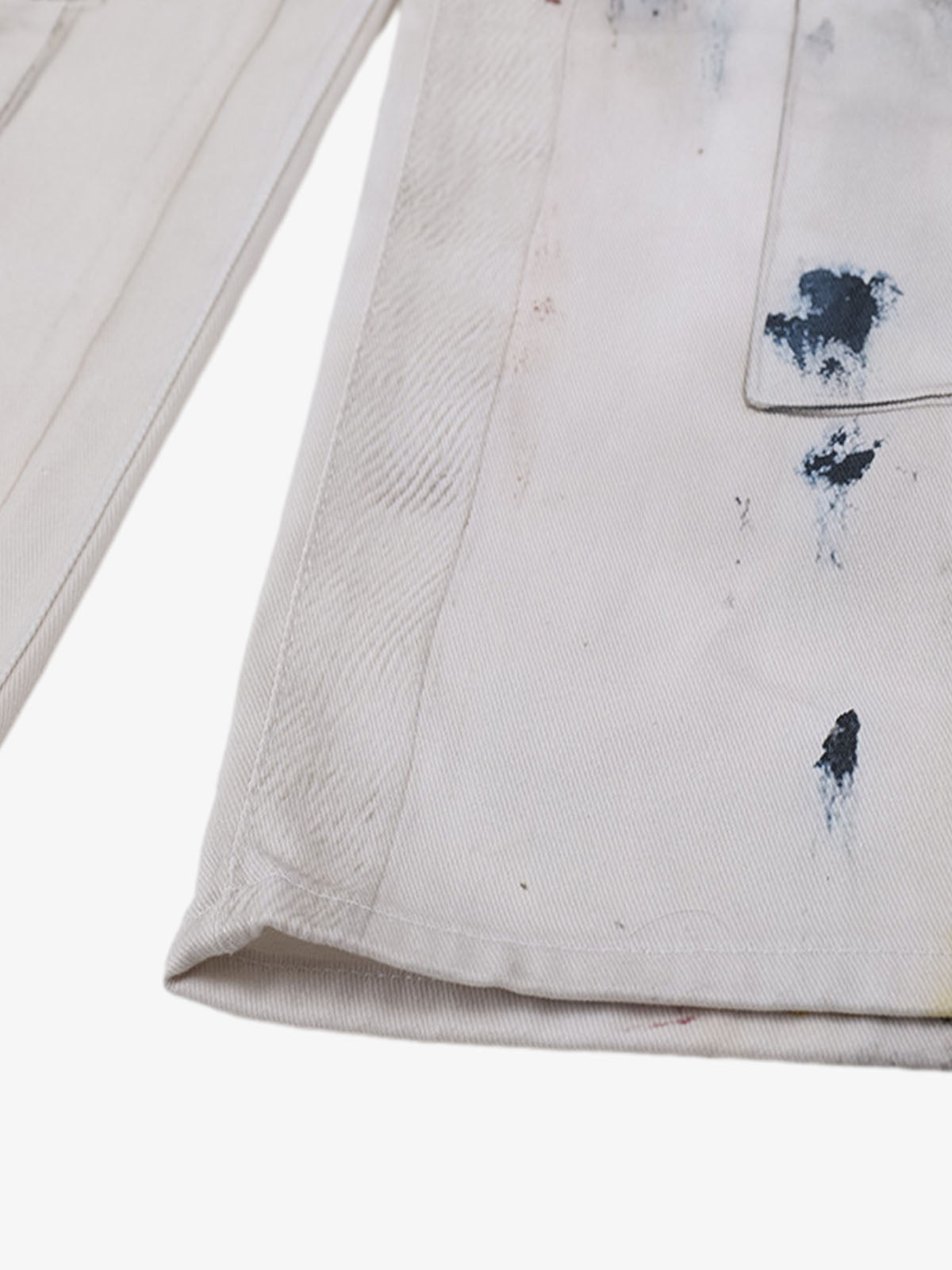 High Street Washed Distressed Inkjet Graffiti Jeans