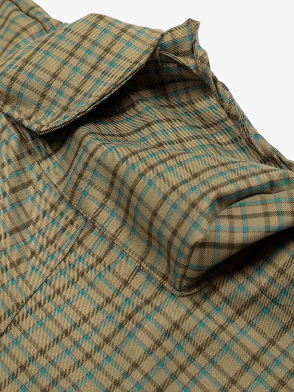Retro Plaid Multi-pocket Cargo Pants