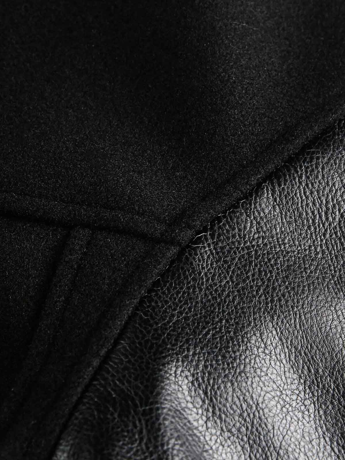 Vintage Leather Bomber Baseball Jacket