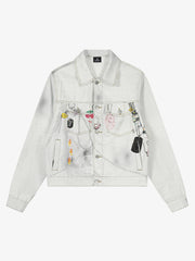 Vintage 3D Graphic Denim Jacket