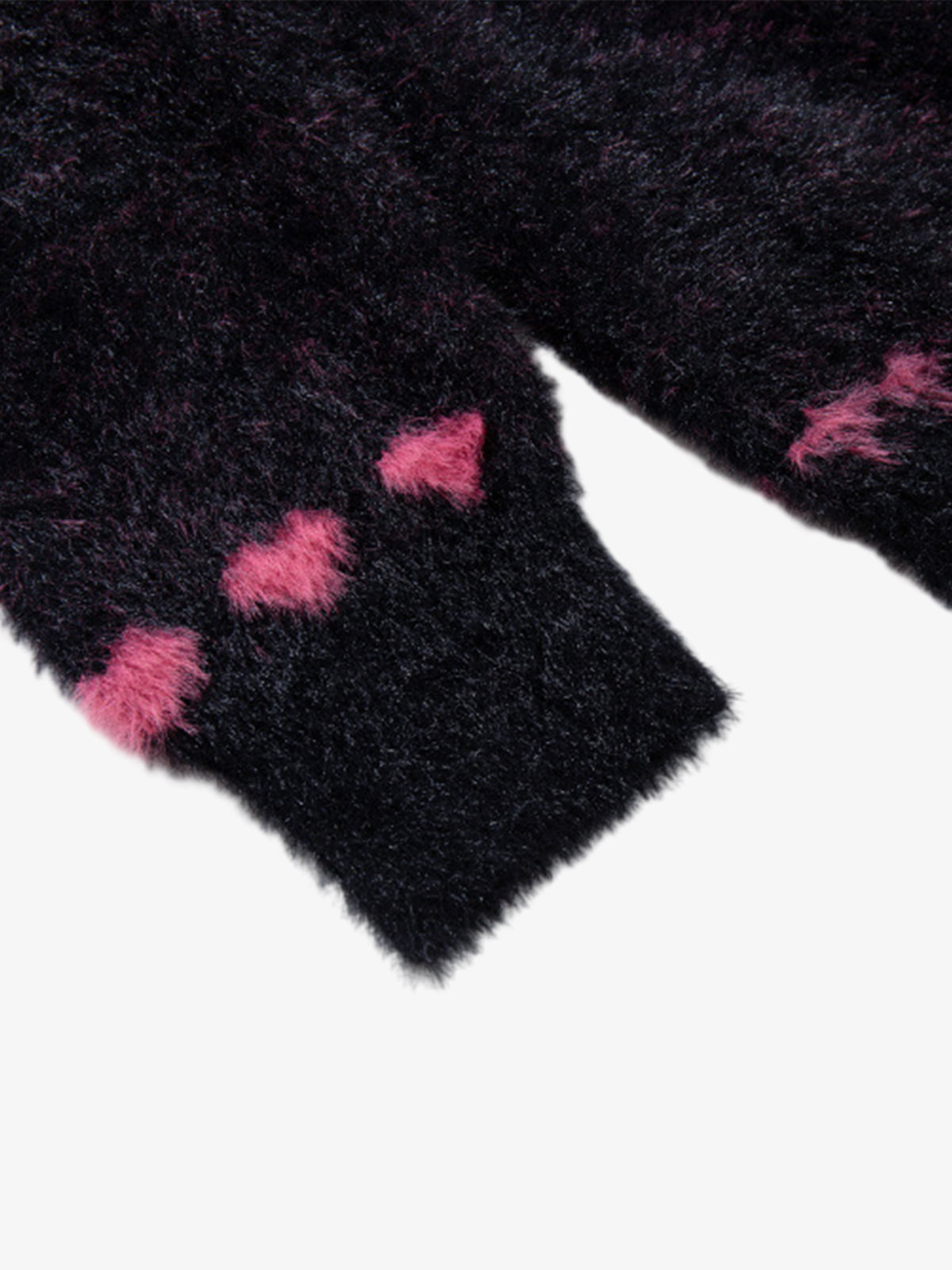 Street Graffiti Heart Pattern Knitted Cardigan Sweater