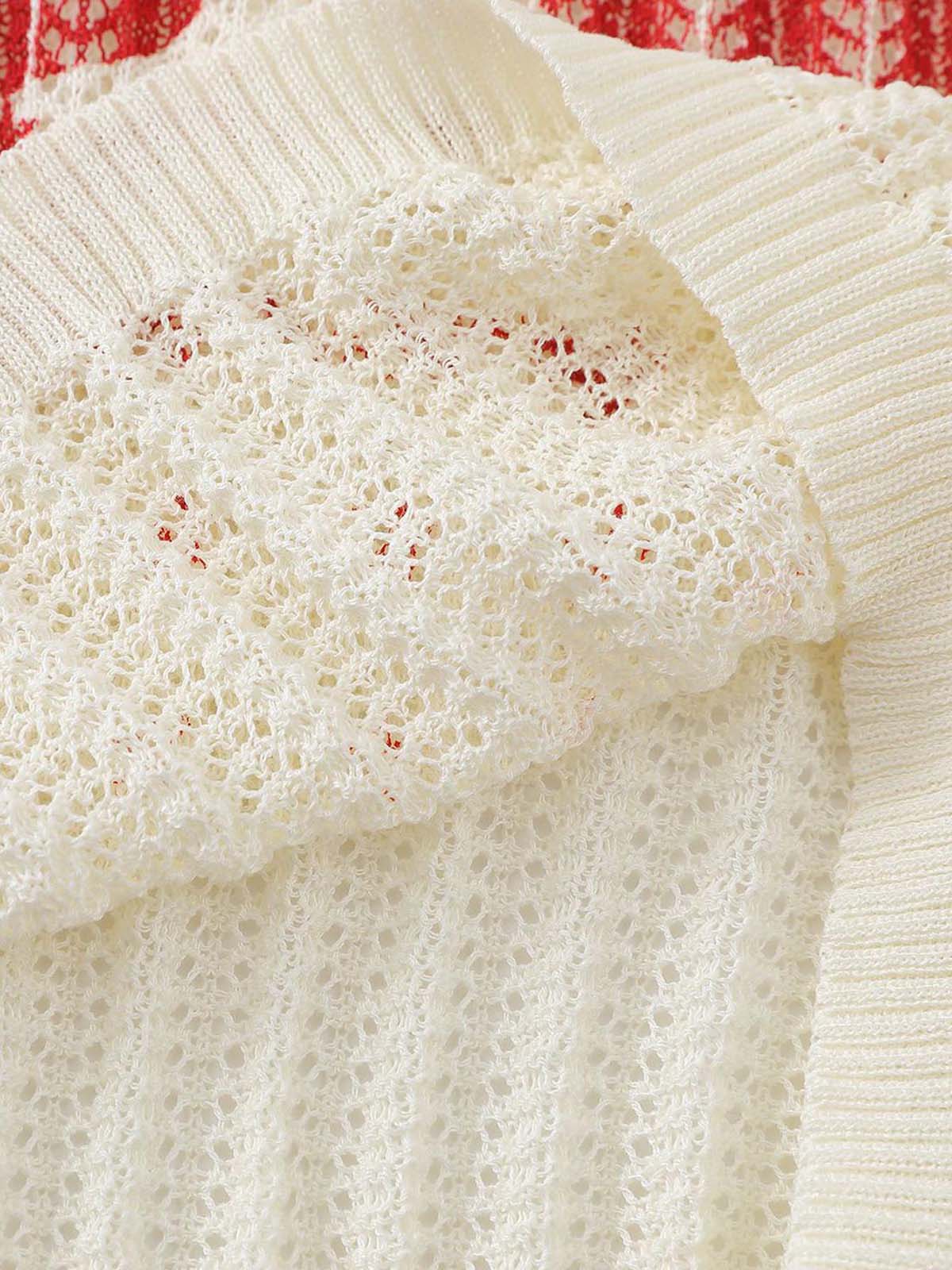 Street Hollow Knit Crew Neck Sweater