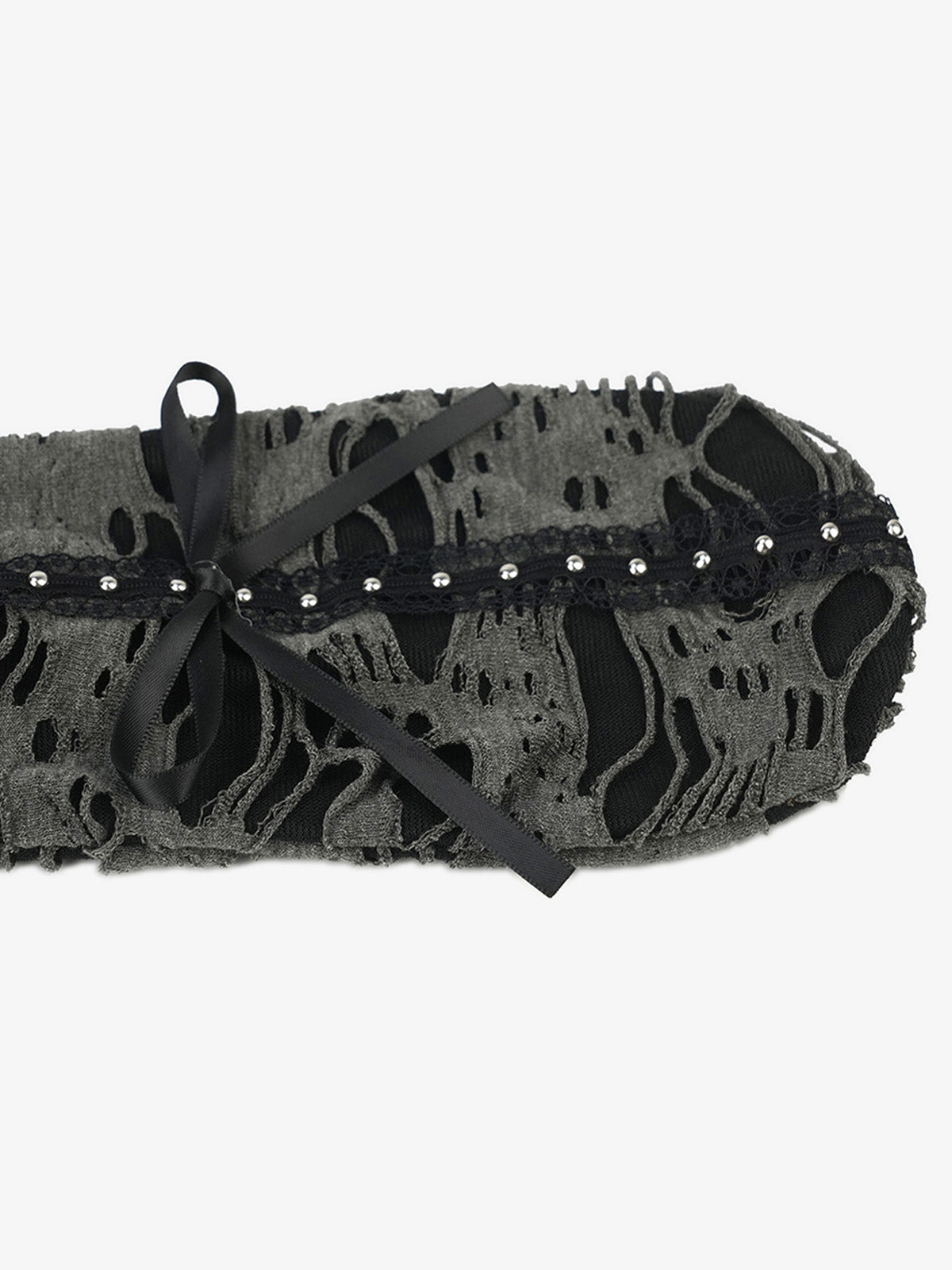 Punk Gothic Lace-Up Bow Earflap Trapper Hat