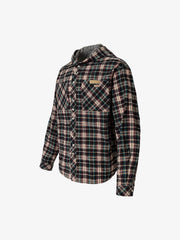 Retro Plaid Patchwork Hooded Work Shirt