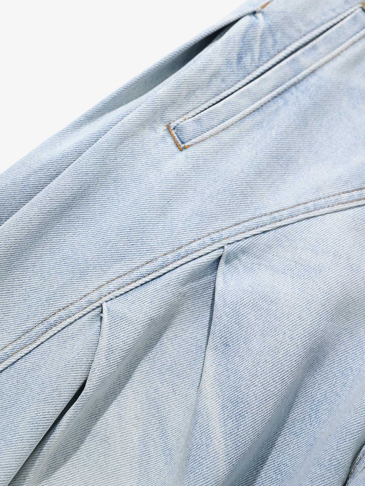 Pleated Panelled Scimitar Jeans