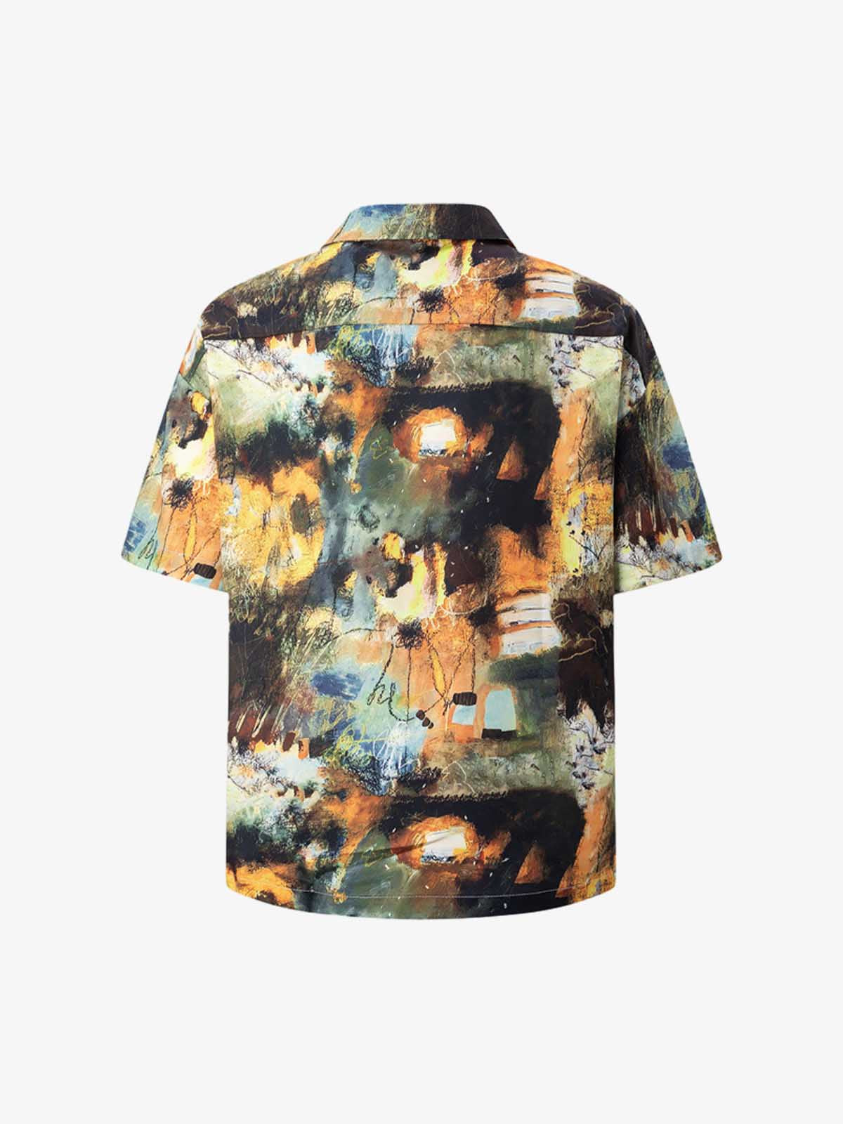 Oil Painting Print Short-Sleeved Shirt