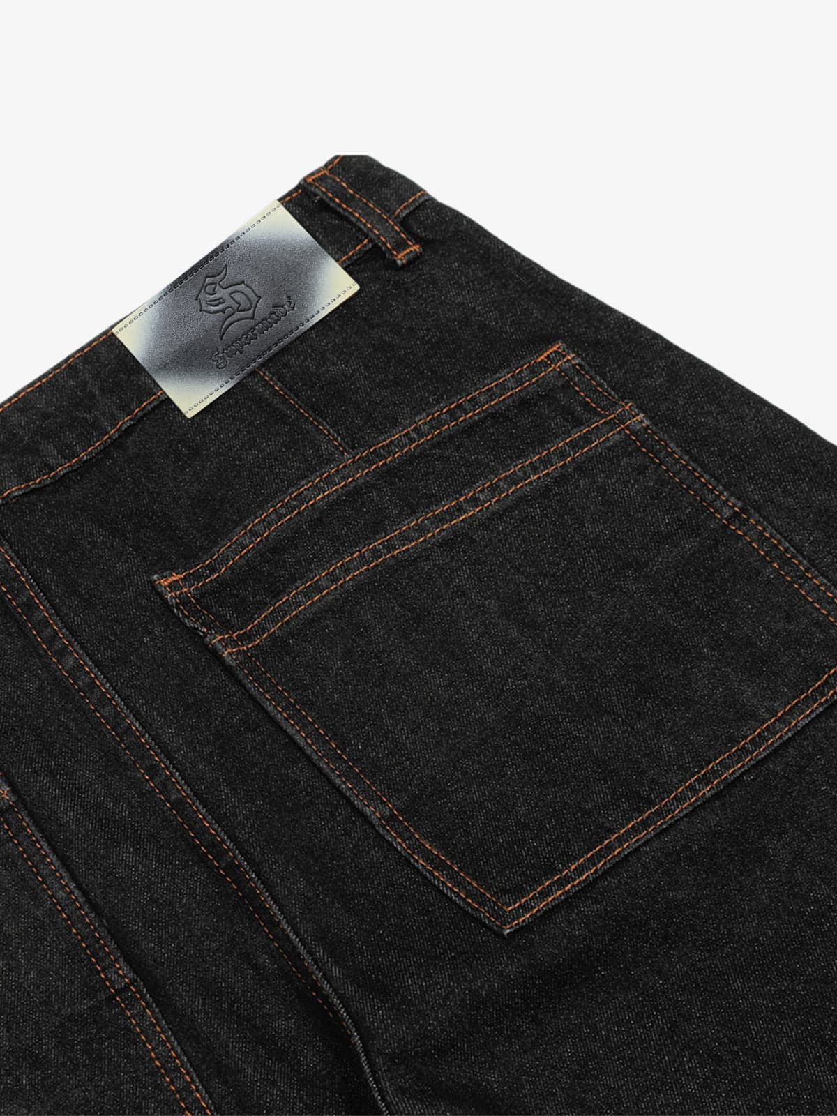 Vintage Denim Stitching Deconstructed Work Barrel Jeans