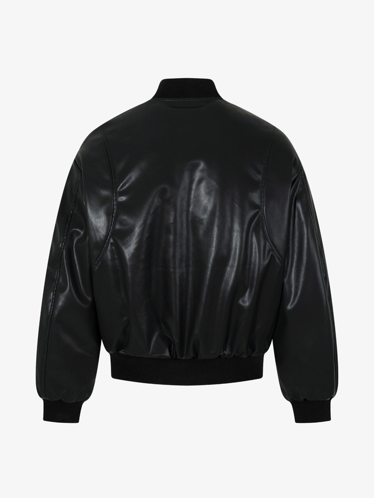 Street Motorcycle Stand Collar Leather Padded Jacket