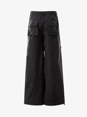 Vintage Drawstring Draped Embroidered Wide Leg Pants