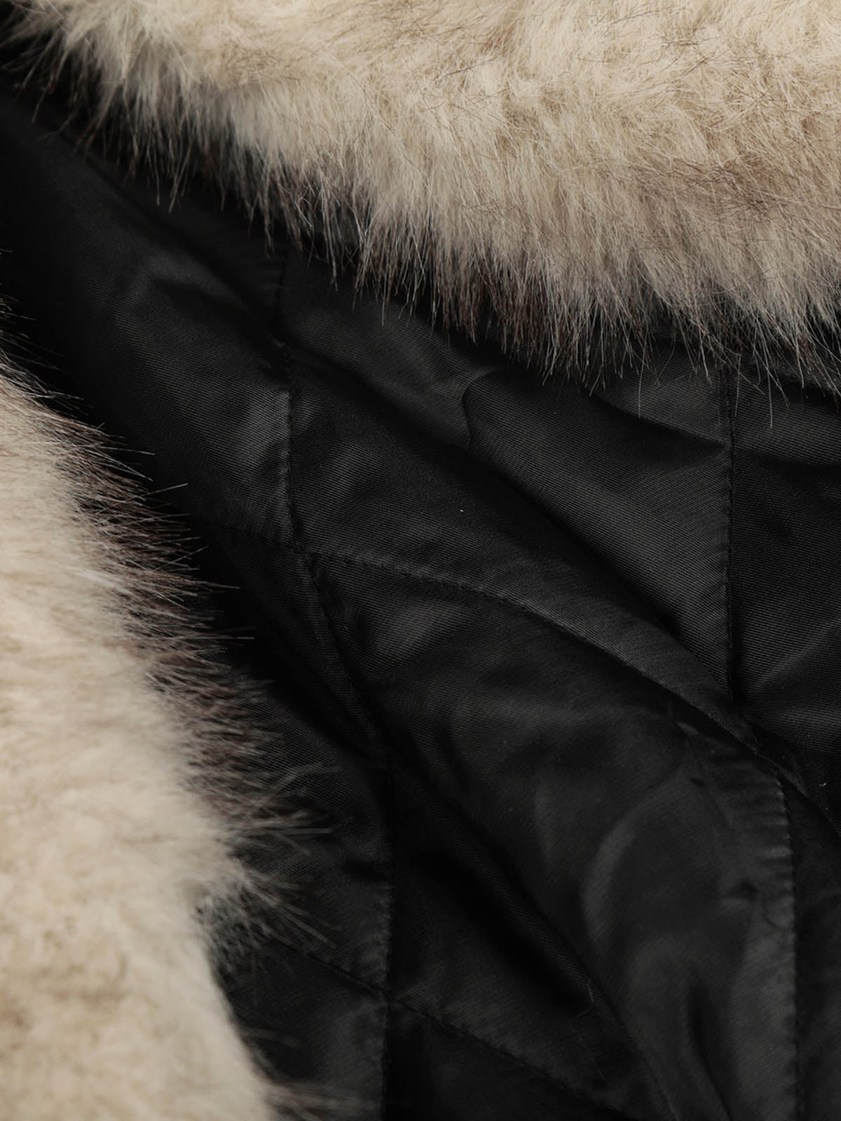 Pocket Zip Up Fur Collar Work Quilted Jacket
