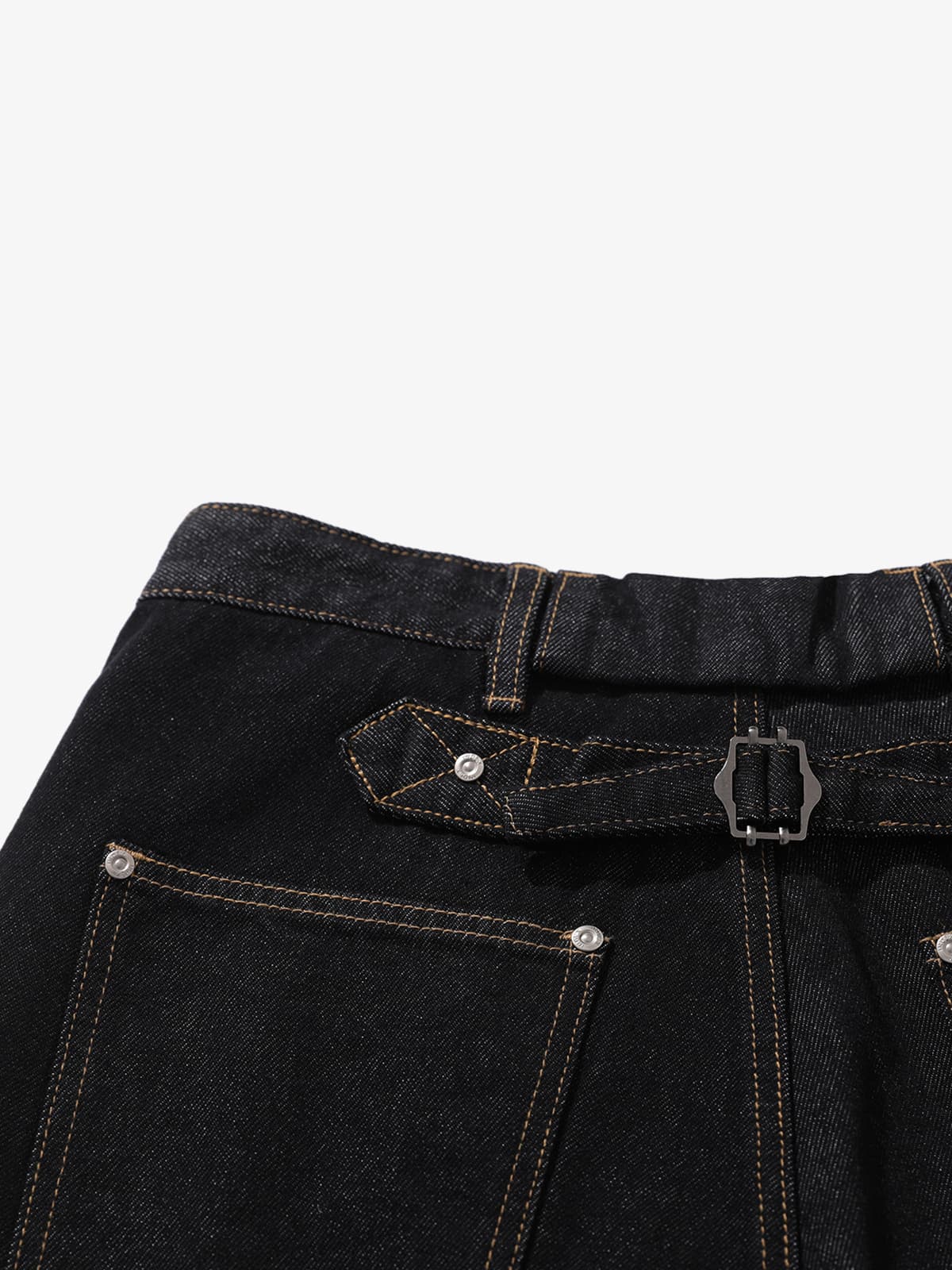 Vintage Button Fly Stitch Detail Baggy Jeans