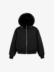 Vintage Patchwork Fur Hooded Cotton Jacket
