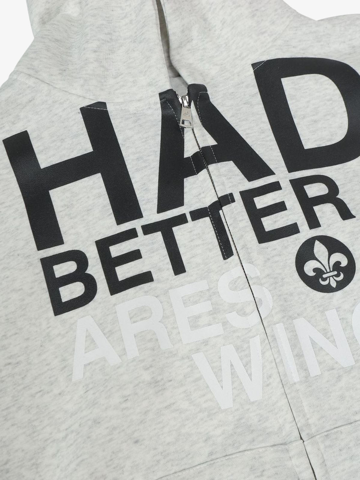 Casual Lettering Pattern Zippered Hooded Cardigan Sweatshirt