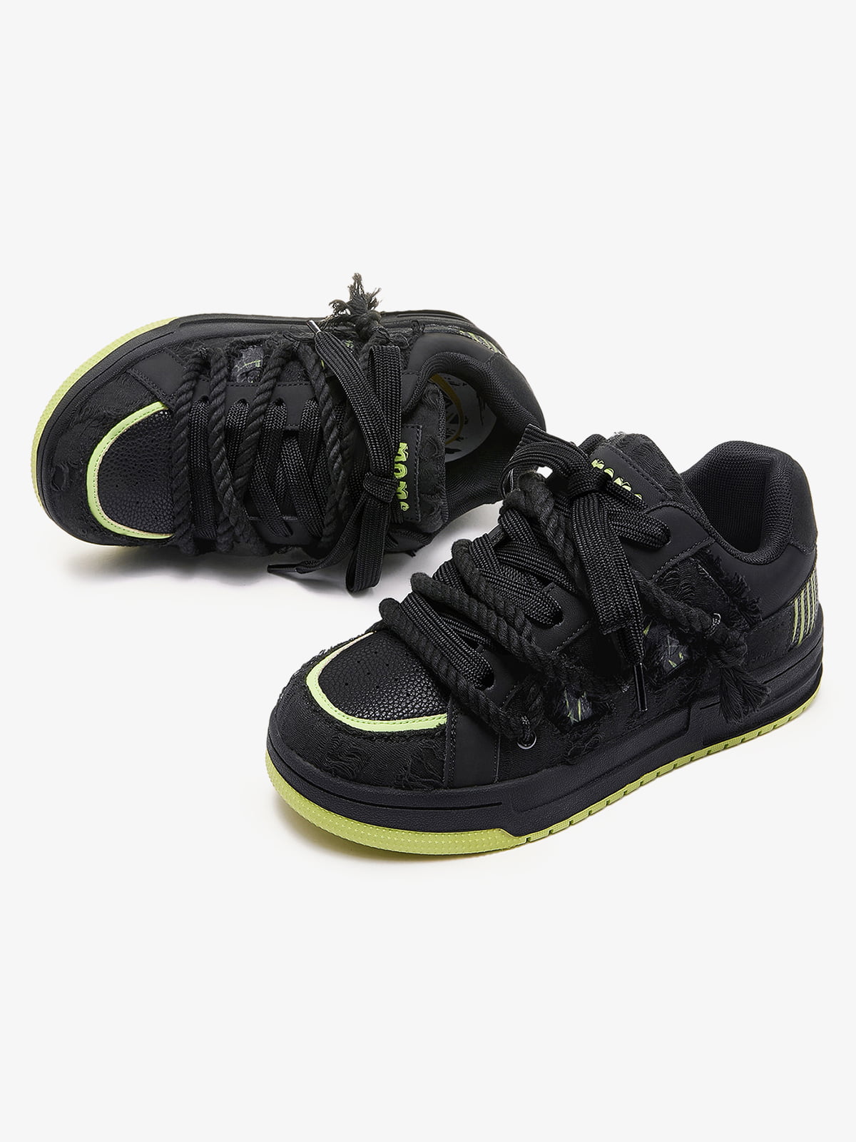 Street Contrast Color Zebra-Print Chunky Sneakers