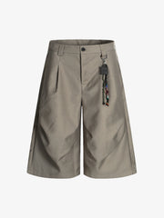 Deconstructed Pleated Pendant Casual Jorts