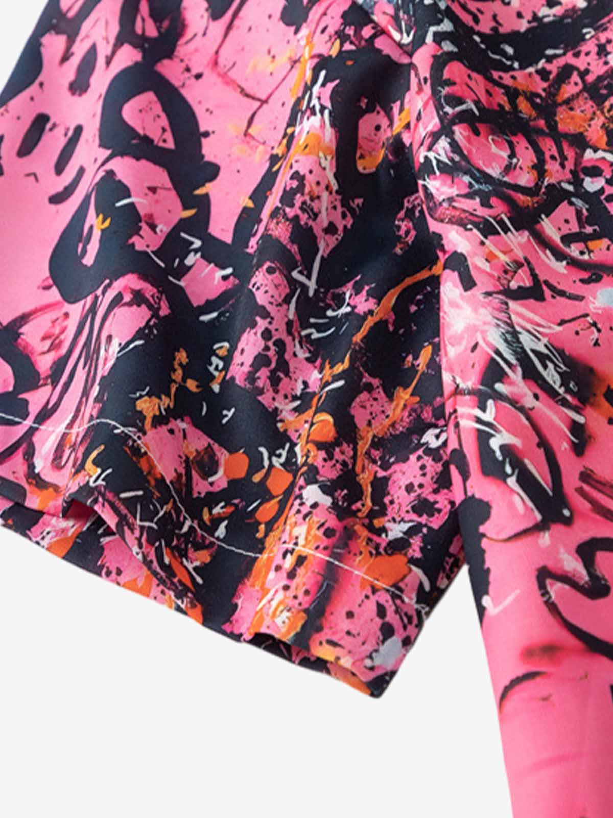 Graffiti Print Short-Sleeved Shirt