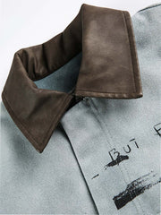 Vintage Washed Distressed Barn Work Jacket