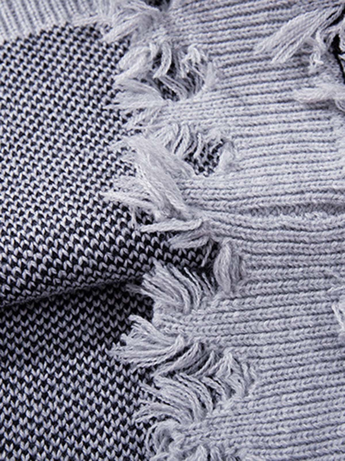 Raw Edge Damaged Dirty Dyed Niche Sweatshirt