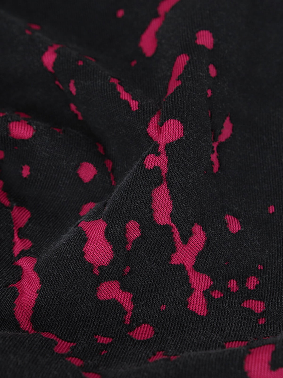 Retro Ink Splatter Design Long-Sleeved T-Shirt