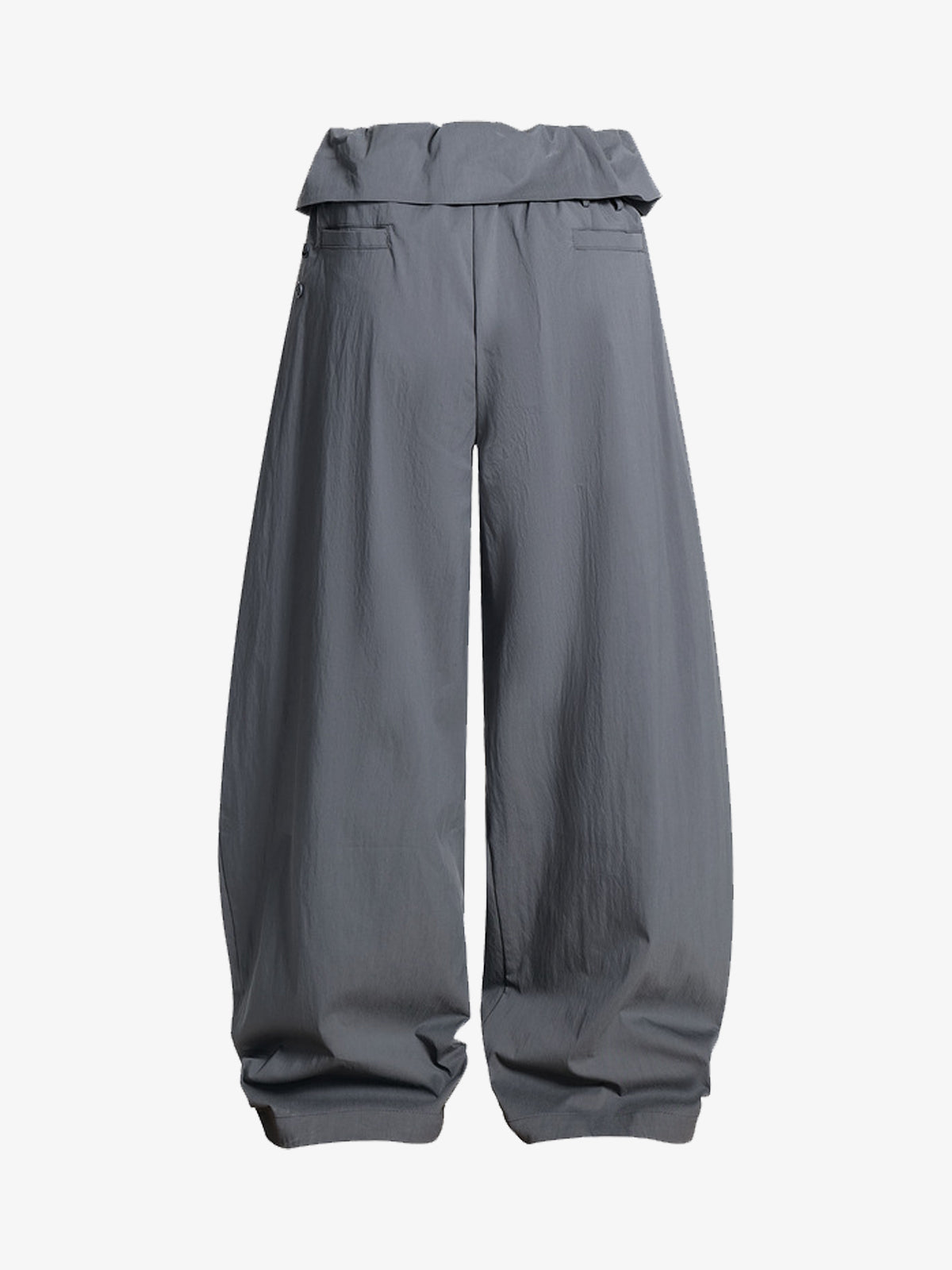 Street Ruffled Waist Pleated Drape Balloon Pants
