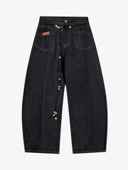 Vintage Washed Pendant Detail Jeans