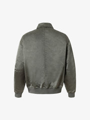 Retro Utility Nylon Patchwork Bomber Jacket