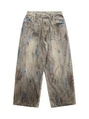 Dirty-Dyed Wasteland Style Baggy Jeans