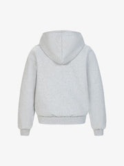 Retro Rock Print Character Zipper Hooded Sweatshirt