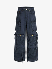 Street Functional Multi-Pocket Workwear Casual Pants