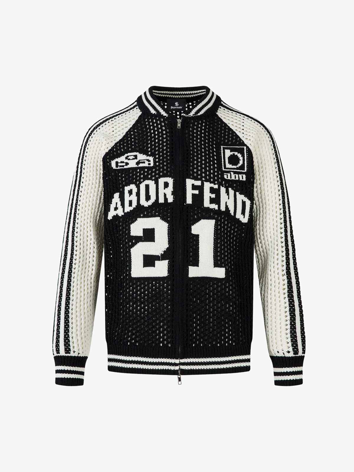 Hollow Knit Sports Zipper Racing Jacket