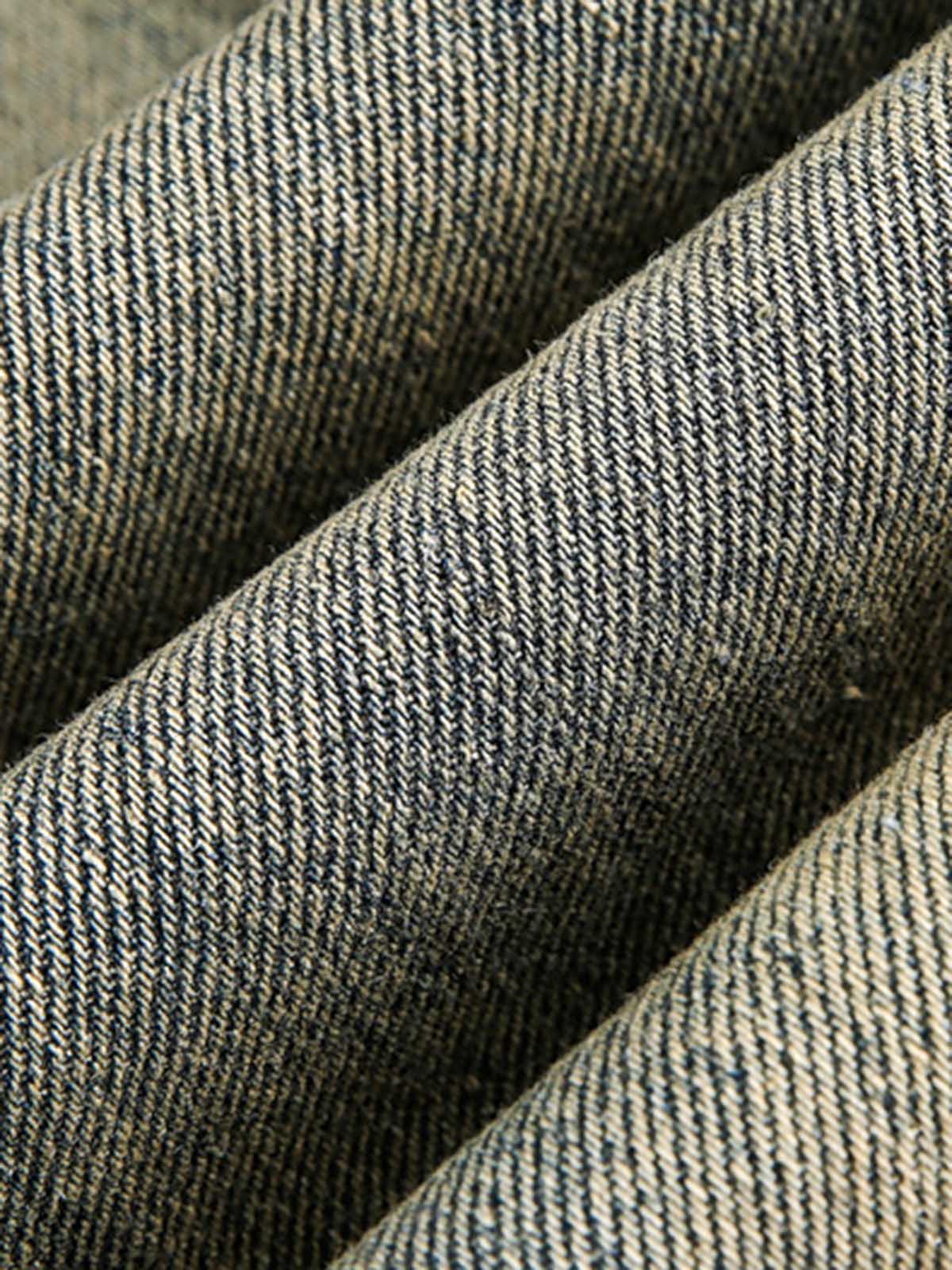 Vintage Washed Distressed Dyed Scimitar Jeans